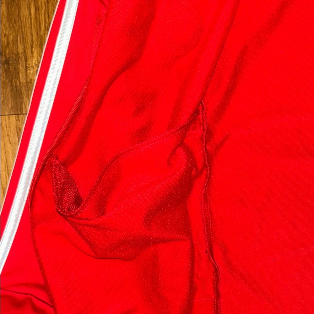 Adidas Kids Red Jacket with White Logo - Picture 7 of 9